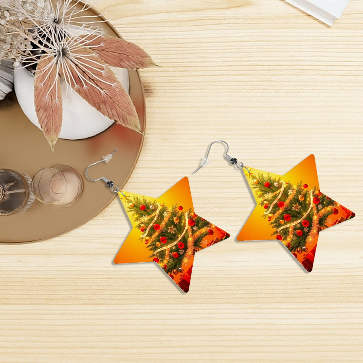 Leather Star Earrings - World Kryptonite