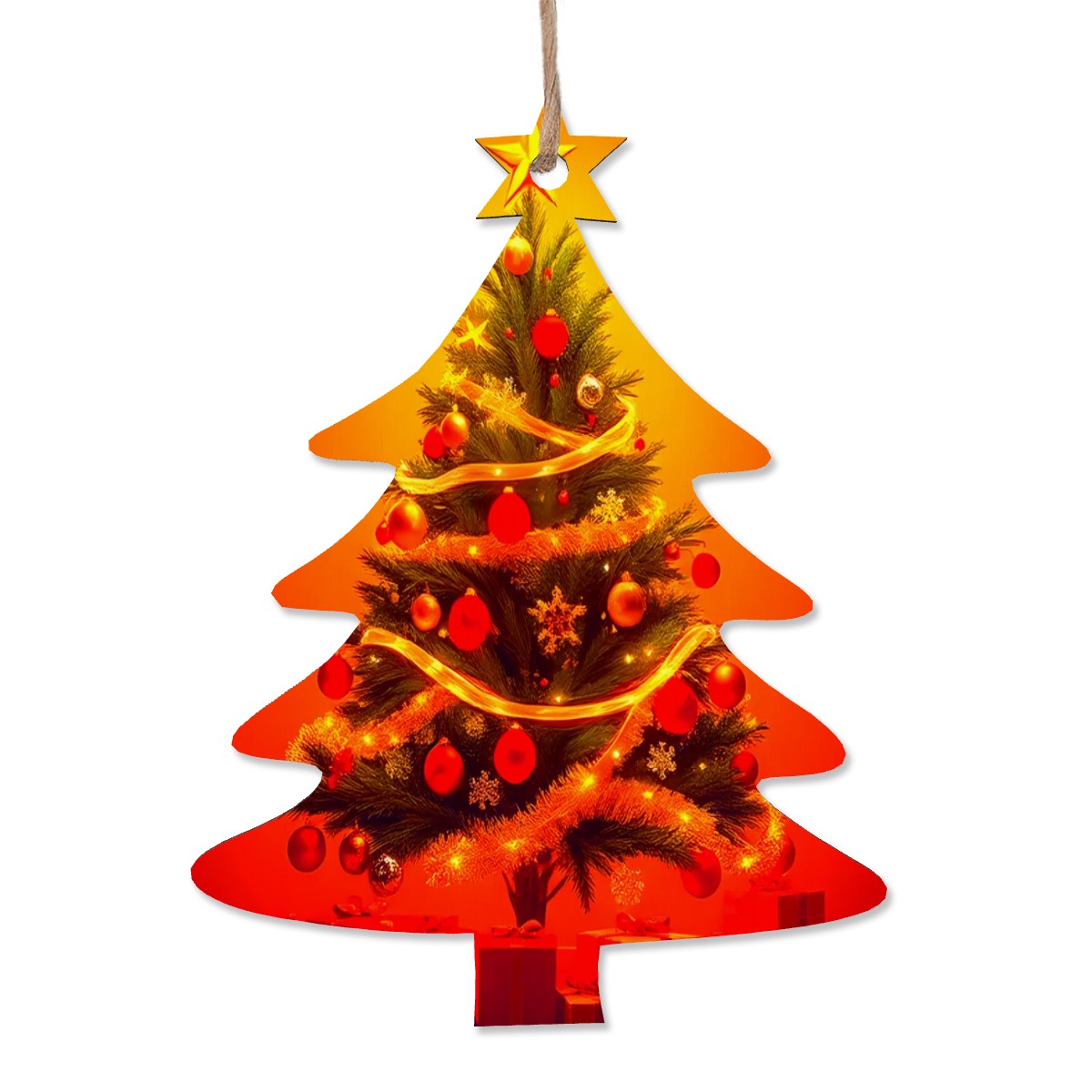 Wood Christmas Ornaments Christmas Tree Shape - World Kryptonite