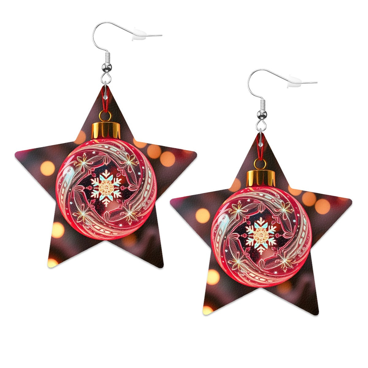 Leather Star Earrings - World Kryptonite