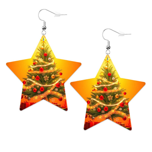 Leather Star Earrings - World Kryptonite