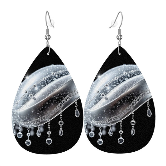 Leather Teardrop Earrings - World Kryptonite