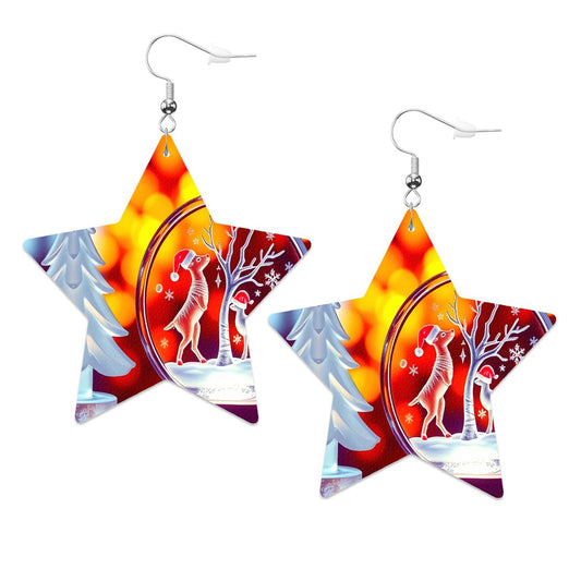 Leather Star Earrings - World Kryptonite