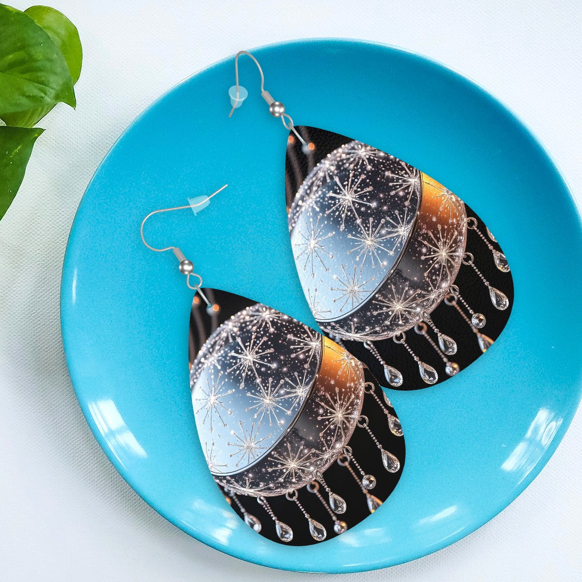 Leather Teardrop Earrings - World Kryptonite