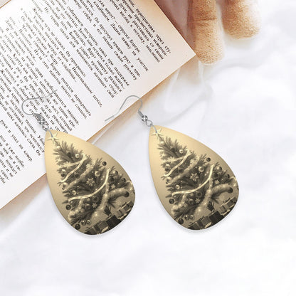 Leather Teardrop Earrings