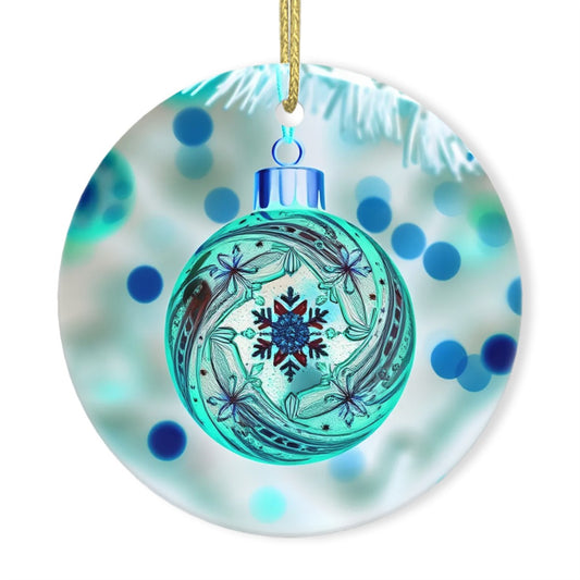 Christmas Charm Round Shape Ceramic Ornaments Christmas Decorations