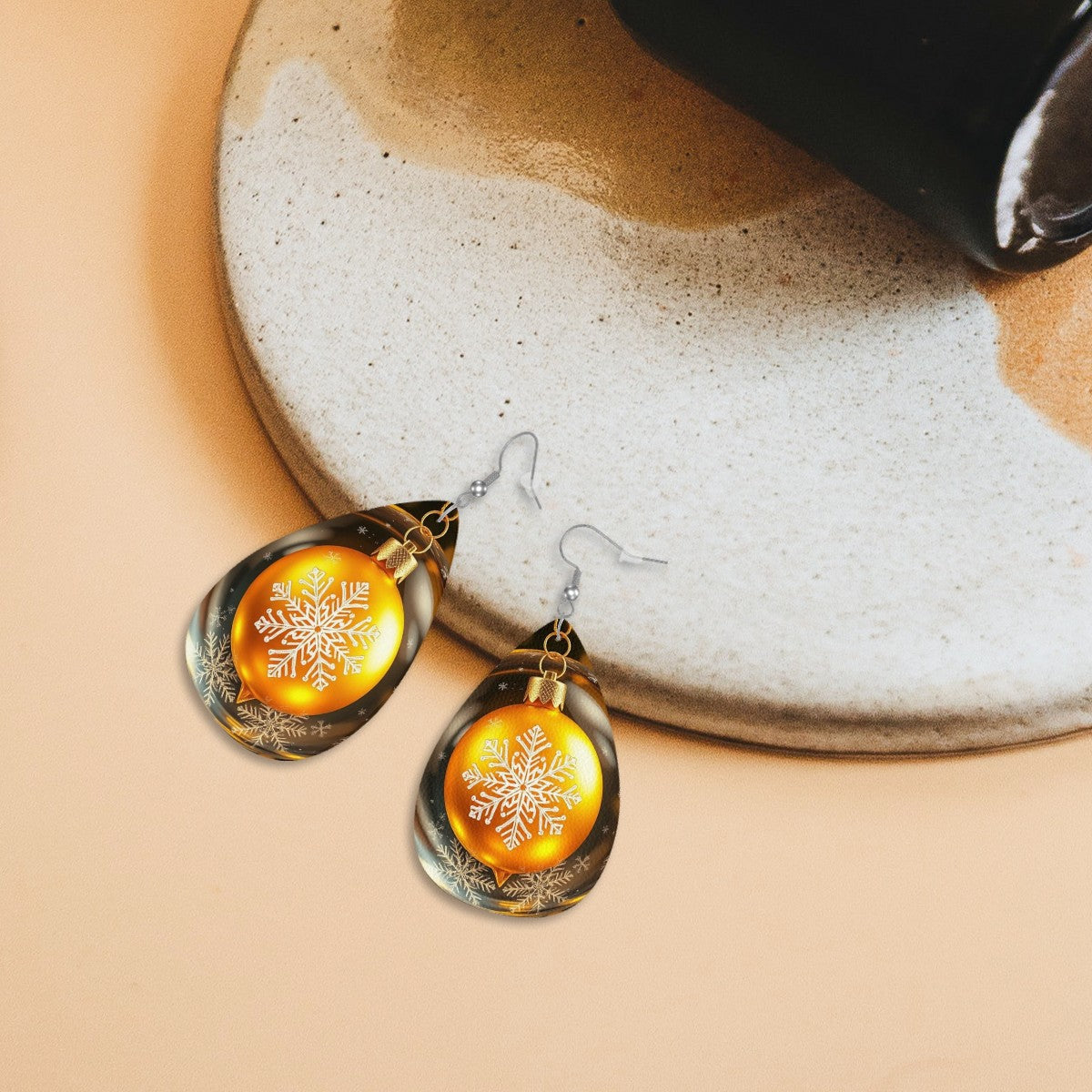 Leather Teardrop Earrings