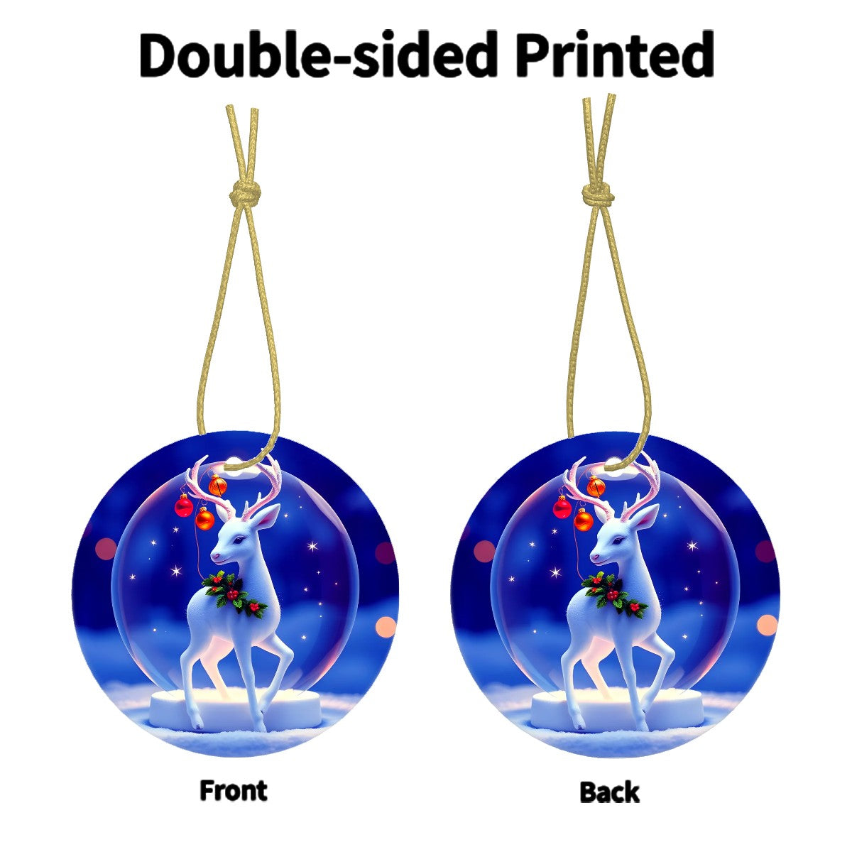 Holiday Sparkle Round Shape Ceramic Ornaments Christmas Decorations - World Kryptonite