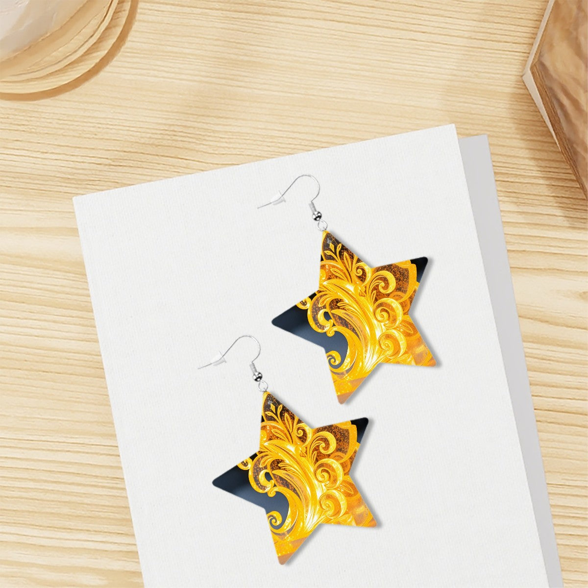 Leather Star Earrings - World Kryptonite