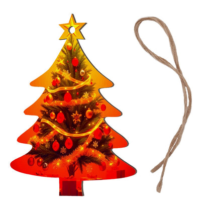 Wood Christmas Ornaments Christmas Tree Shape - World Kryptonite