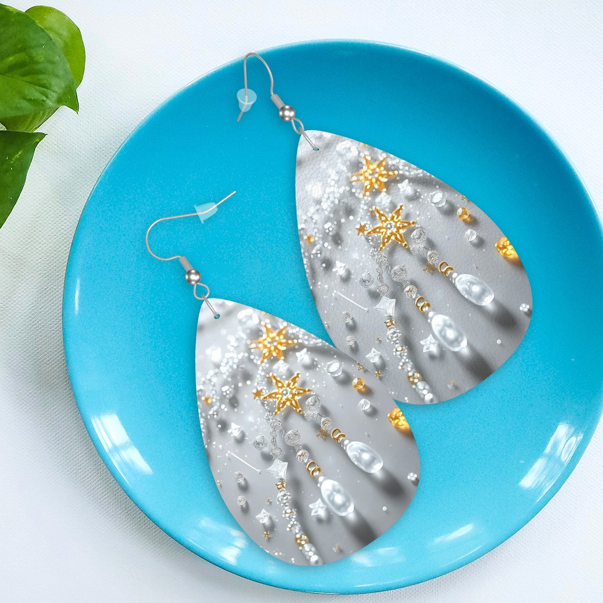 Leather Teardrop Earrings - World Kryptonite