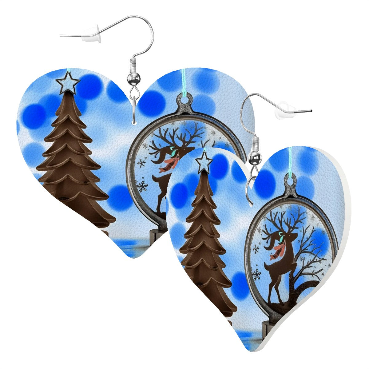 Cheerful Glow Heart Shape Leather Earrings