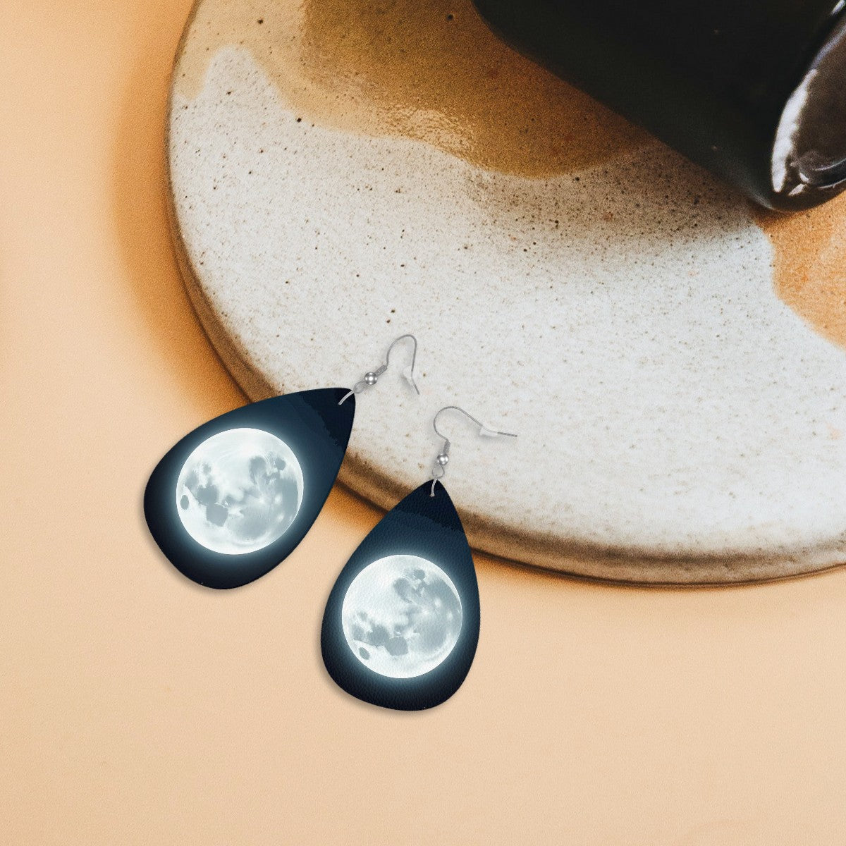 Leather Teardrop Earrings - World Kryptonite