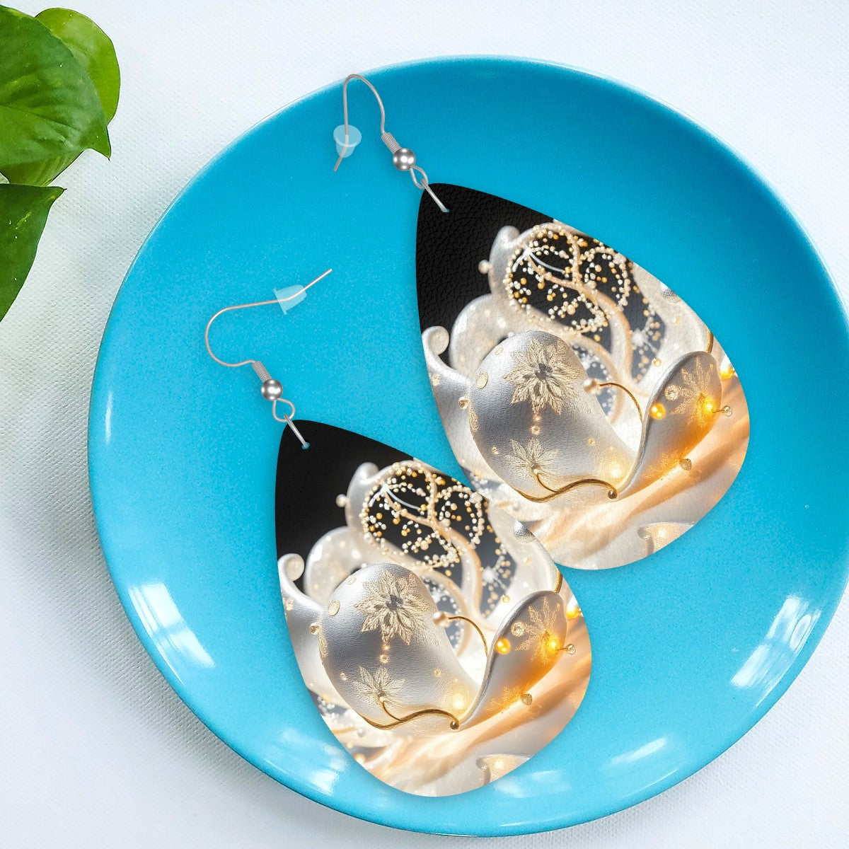 Leather Teardrop Earrings - World Kryptonite