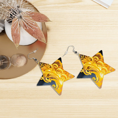 Leather Star Earrings - World Kryptonite