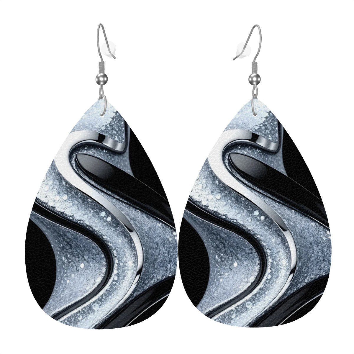 Leather Teardrop Earrings - World Kryptonite