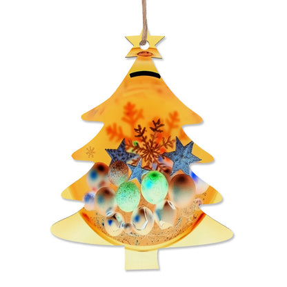 Wood Christmas Ornaments Christmas Tree Shape - World Kryptonite