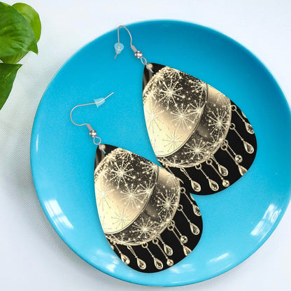 Leather Teardrop Earrings - World Kryptonite