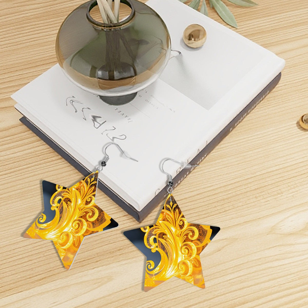 Leather Star Earrings - World Kryptonite