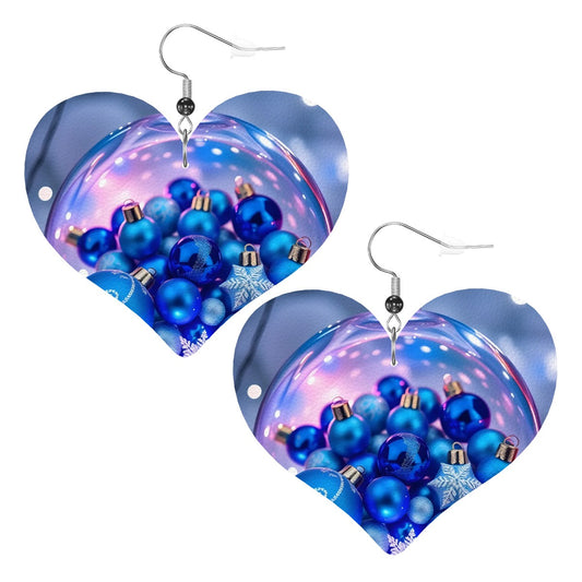 Heart Shape Leather Earrings