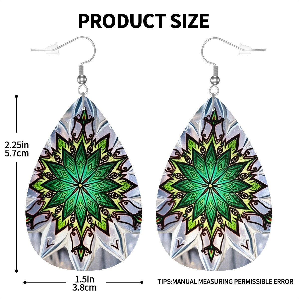 Mystic Leather Teardrop Earrings - World Kryptonite