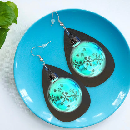 Leather Teardrop Earrings