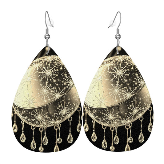 Leather Teardrop Earrings - World Kryptonite