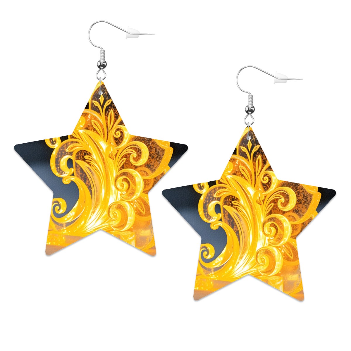 Leather Star Earrings - World Kryptonite