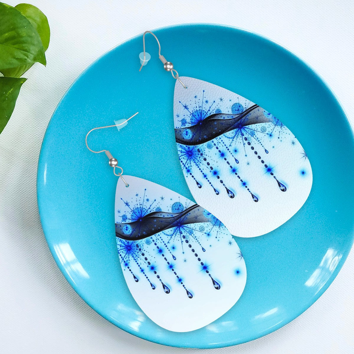 Leather Teardrop Earrings - World Kryptonite