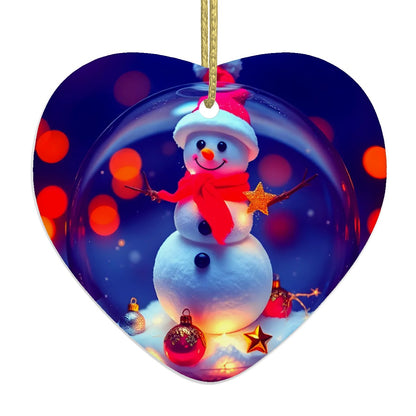 Jolly Joy Heart Shape Ceramic Ornaments Christmas Decorations - World Kryptonite