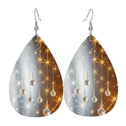 Leather Teardrop Earrings - World Kryptonite