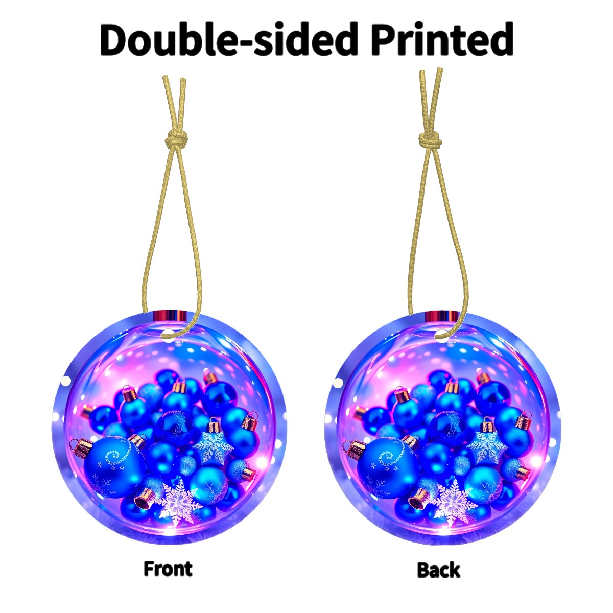 Yuletide Shine Round Shape Ceramic Ornaments Christmas Decorations - World Kryptonite