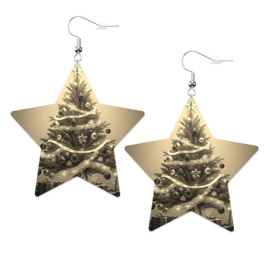 Leather Star Earrings - World Kryptonite