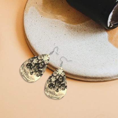 Leather Teardrop Earrings