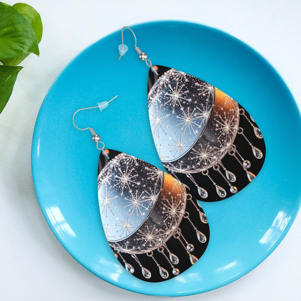 Leather Teardrop Earrings - World Kryptonite