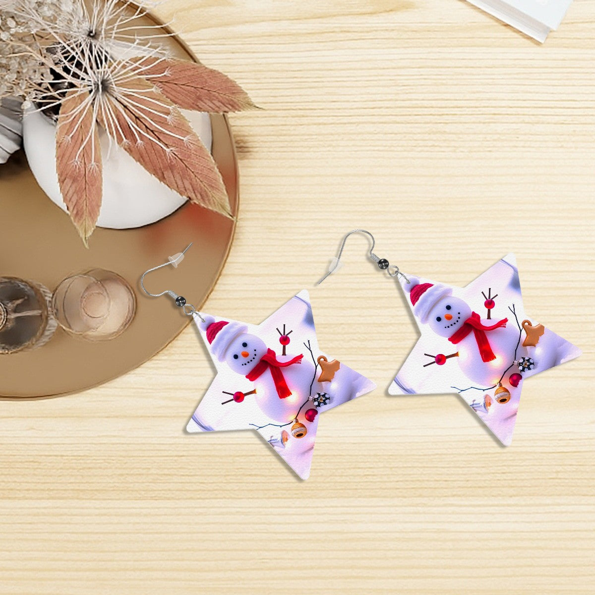 Leather Star Earrings - World Kryptonite