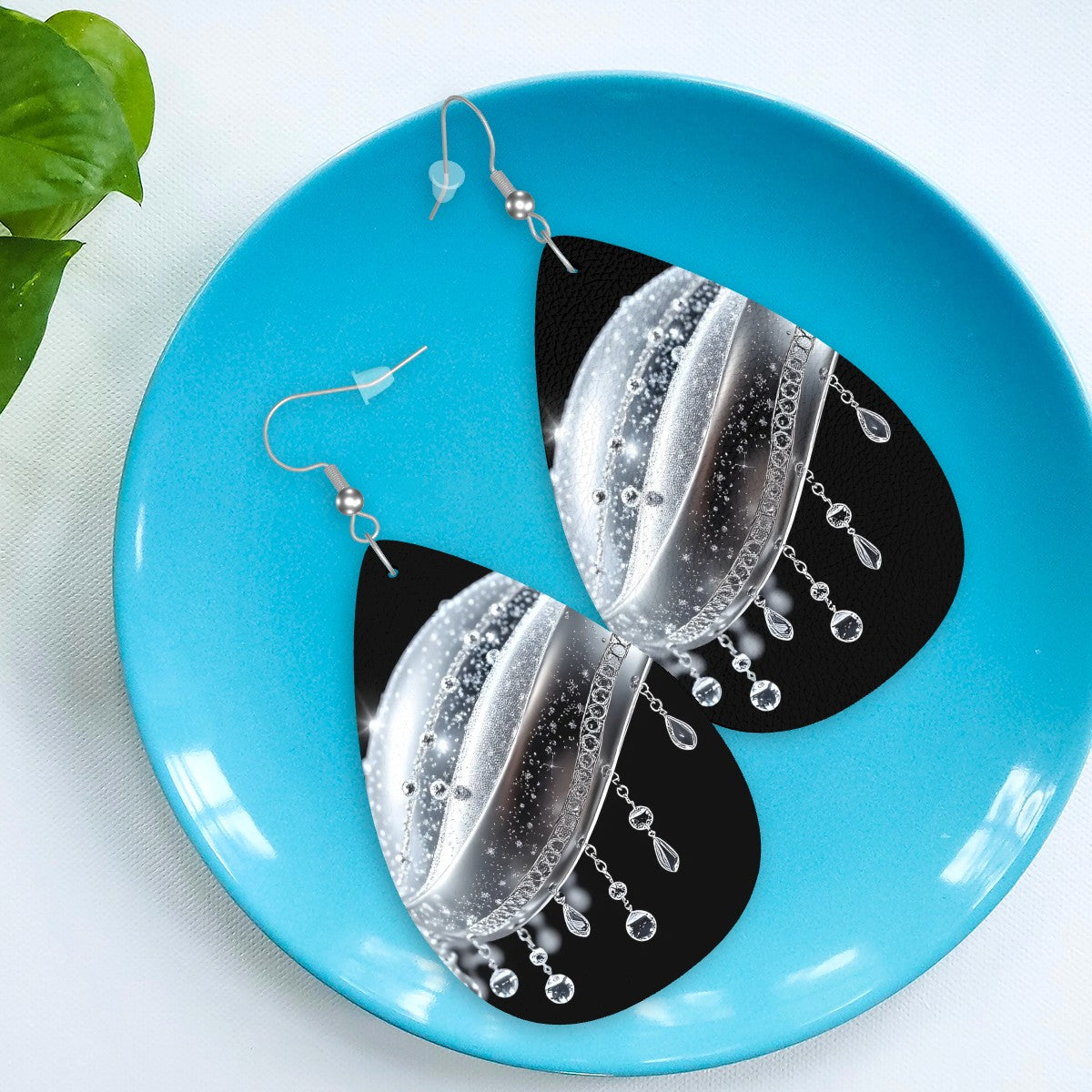 Leather Teardrop Earrings - World Kryptonite