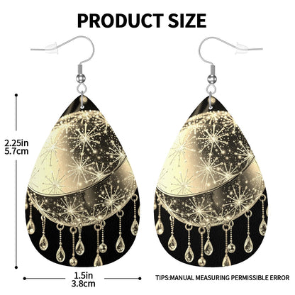 Leather Teardrop Earrings - World Kryptonite