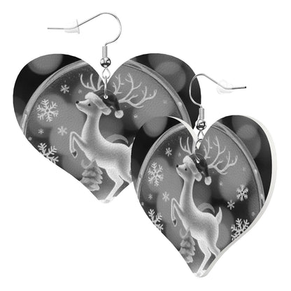 Heart Shape Leather Earrings - World Kryptonite