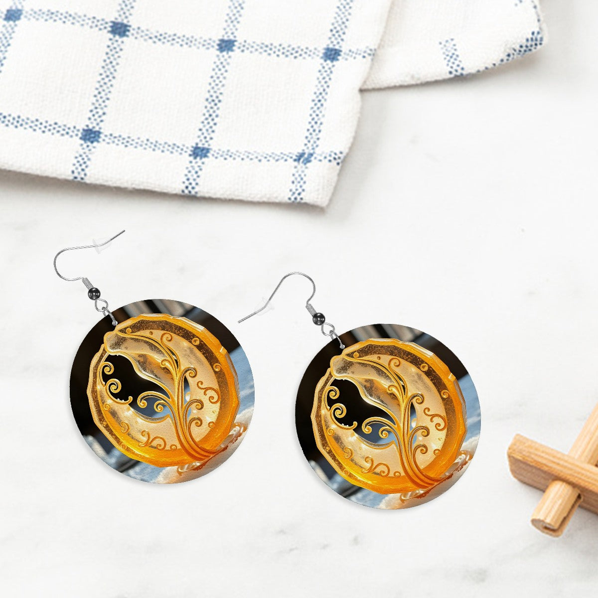 Leather Round Earrings - World Kryptonite