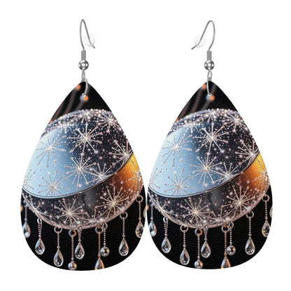 Leather Teardrop Earrings - World Kryptonite