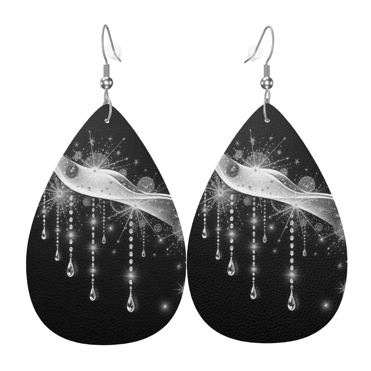 Leather Teardrop Earrings - World Kryptonite