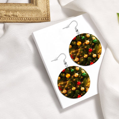 Merry Magic Leather Round Earrings - World Kryptonite