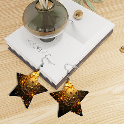 Leather Star Earrings - World Kryptonite